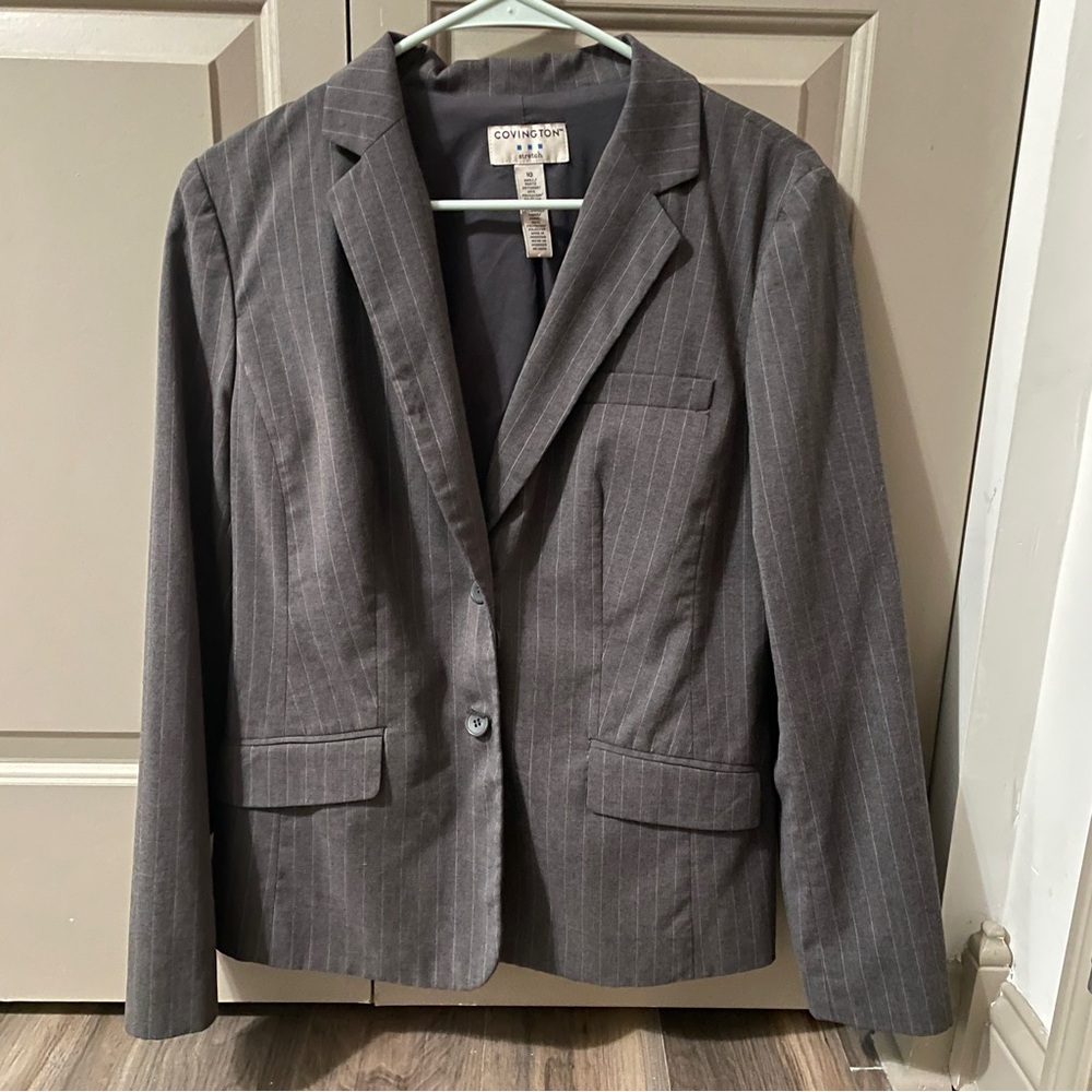 Covington Grey Striped Blazer